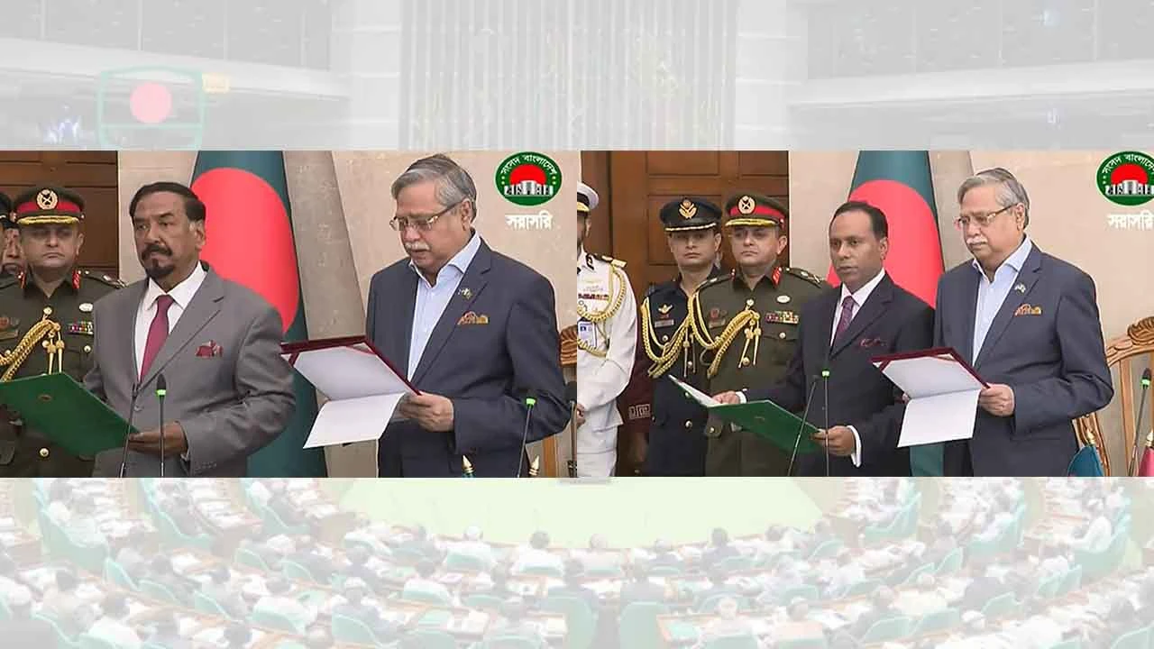 স্পিকার হাফিজ উদ্দিন ও ডেপুটি স্পিকার কায়সার কামালের শপথ গ্রহণ