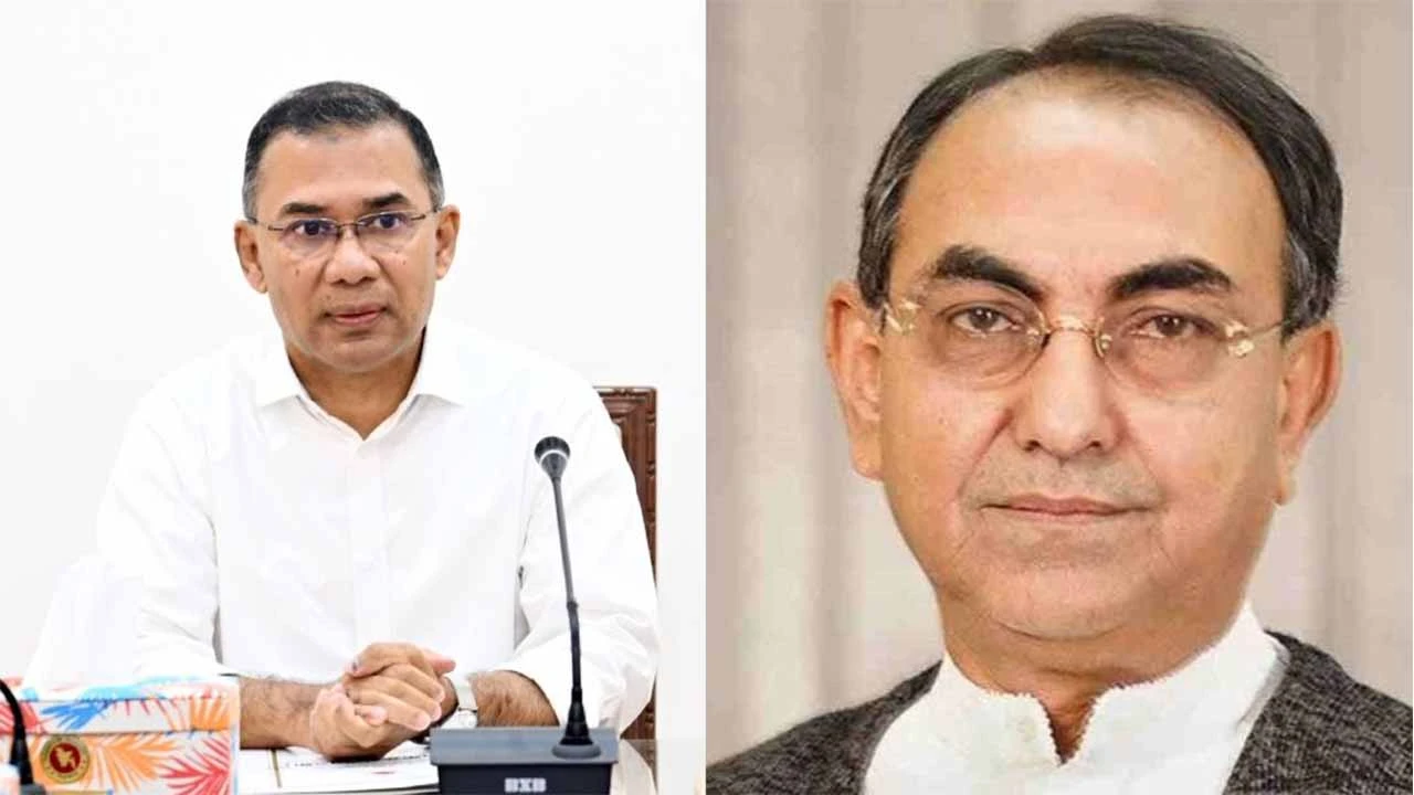 প্রধানমন্ত্রী তারেক রহমান ও বিএনপির স্থায়ী কমিটির সদস্য মির্জা আব্বাস।